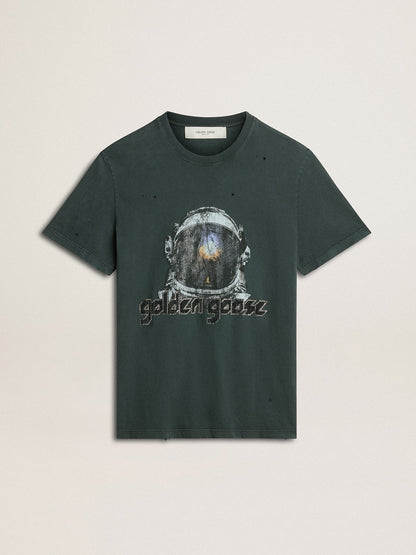 Black T-shirt with multicolor print - Golden Goose Women|Men