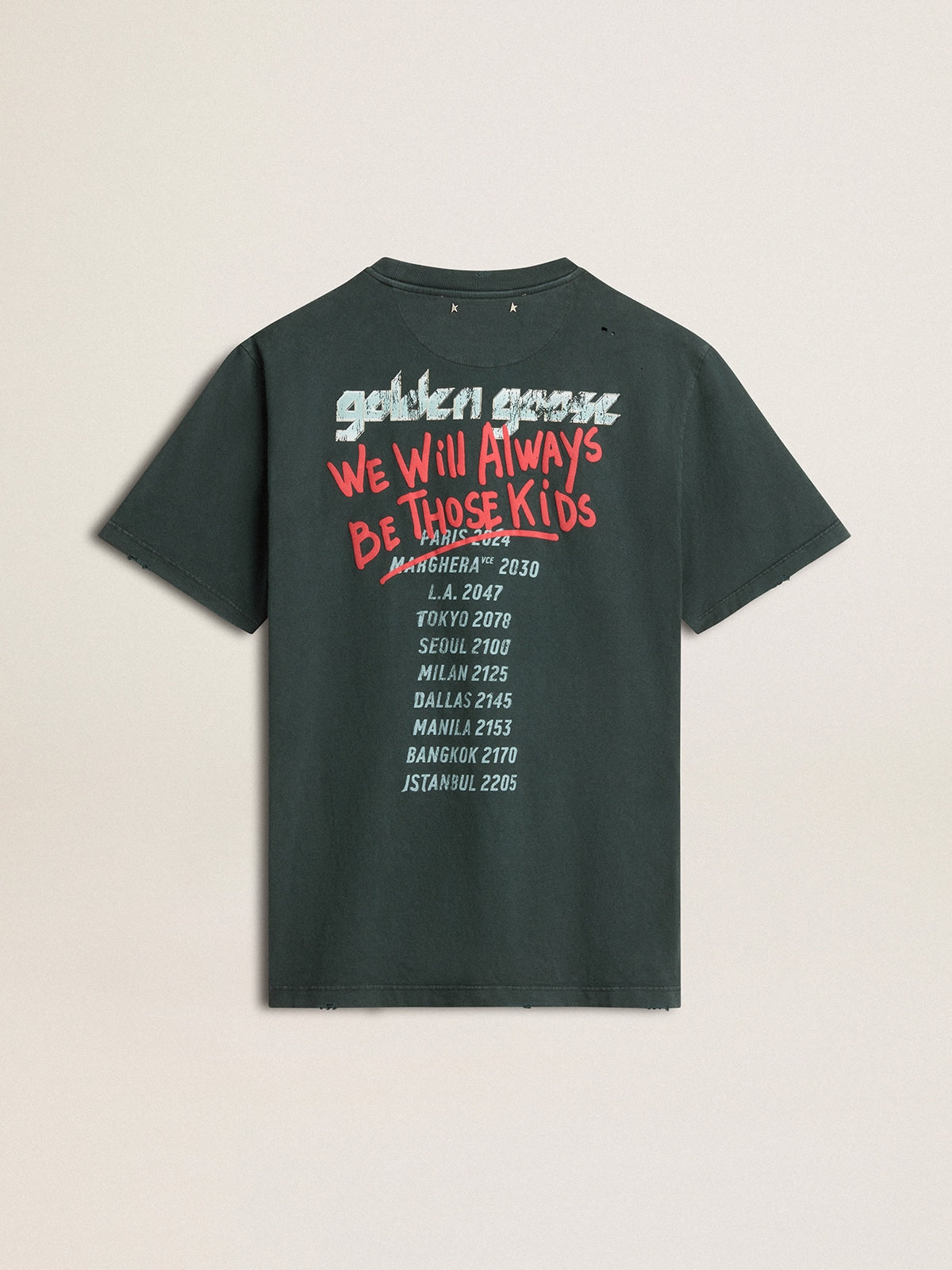 Black T-shirt with multicolor print - Golden Goose Women|Men