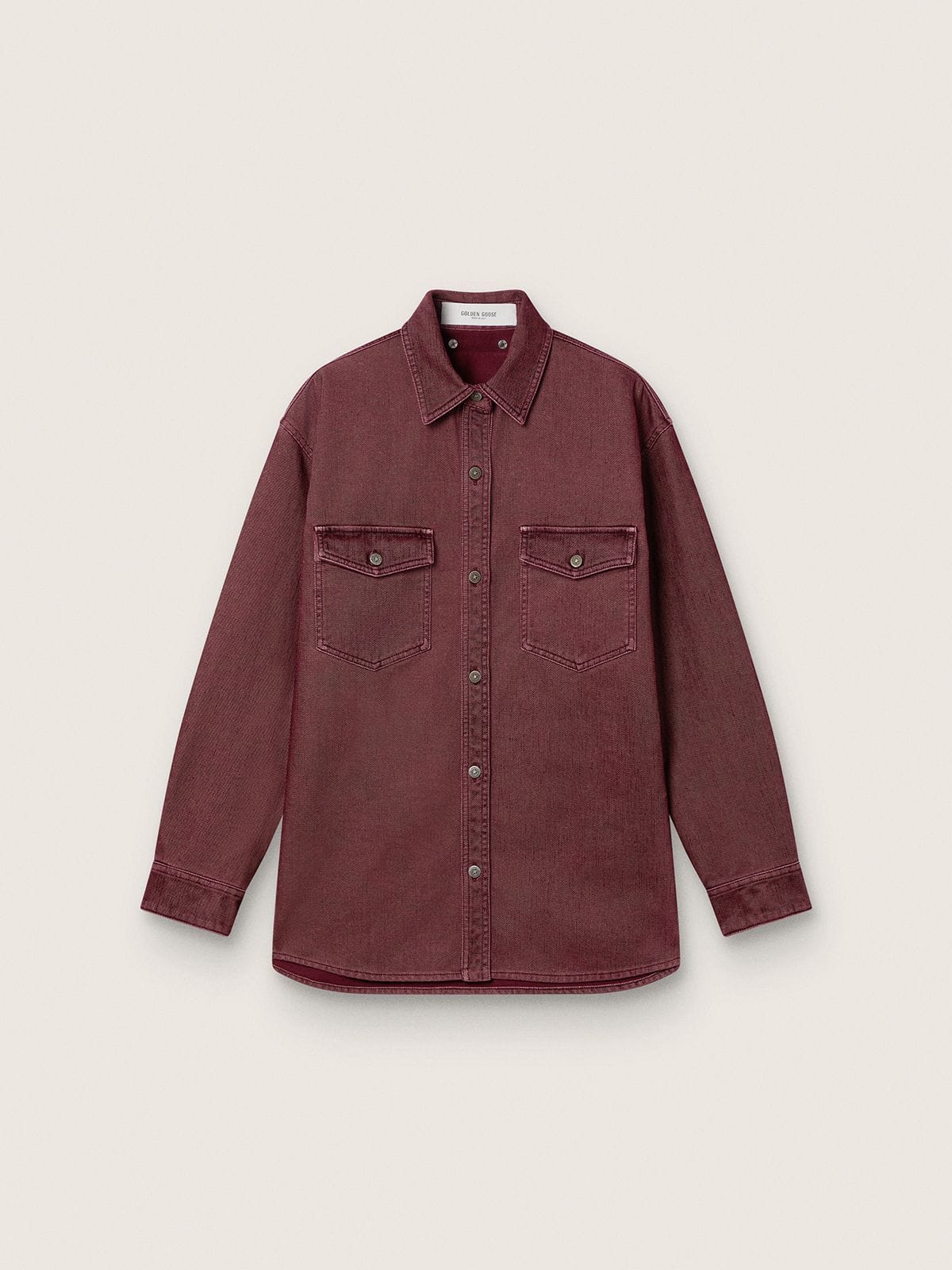 Women's shirt in burgundy denim - Golden Goose Women