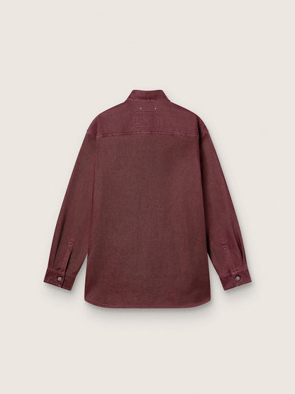 Women's shirt in burgundy denim - Golden Goose Women