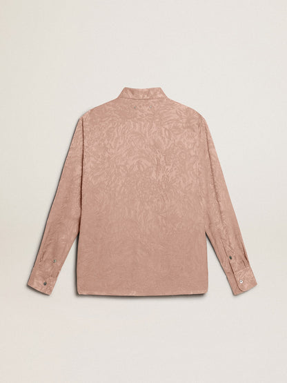 Women's pink viscose shirt with floral pattern - Golden Goose Women