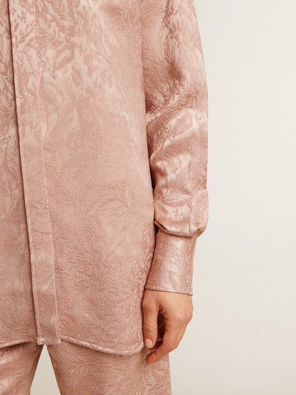 Women's pink viscose shirt with floral pattern - Golden Goose Women