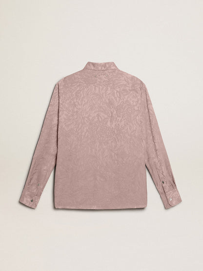Women's pink viscose shirt with floral pattern - Golden Goose Women