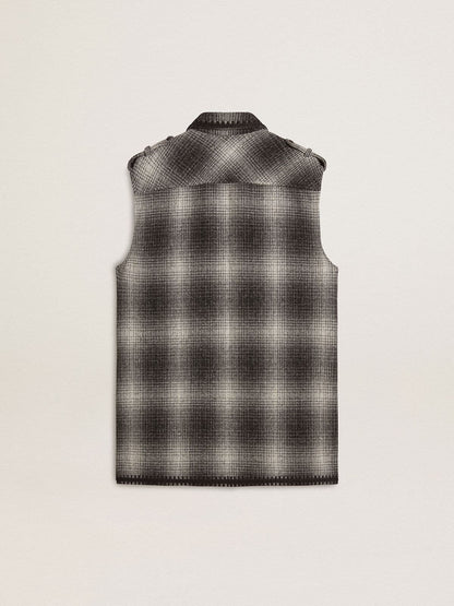 Women's dark gray wool-blend shirt dress - Golden Goose Women