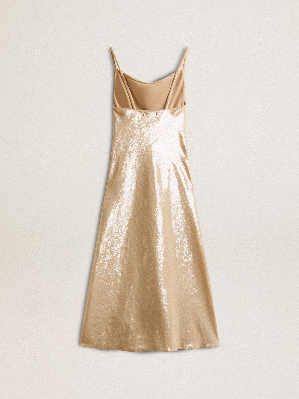 Sleep dress in parchment-colored sequins - Golden Goose Women