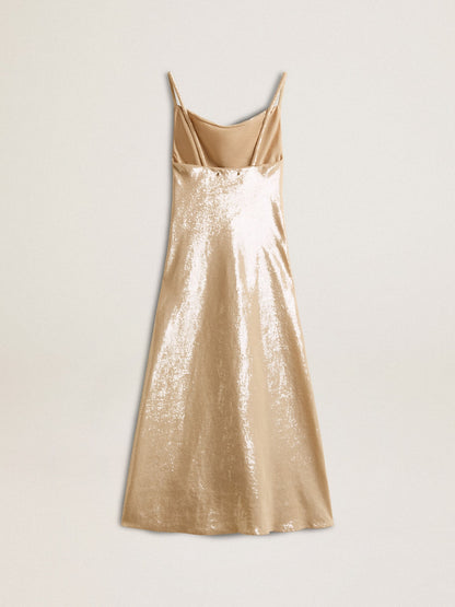 Sleep dress in parchment-colored sequins - Golden Goose Women