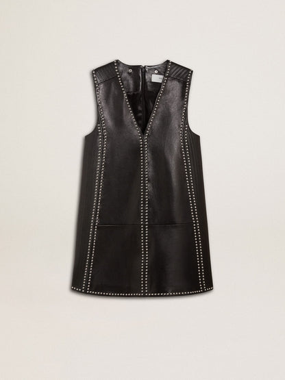 Women’s black nappa leather dress with studs - Golden Goose Women