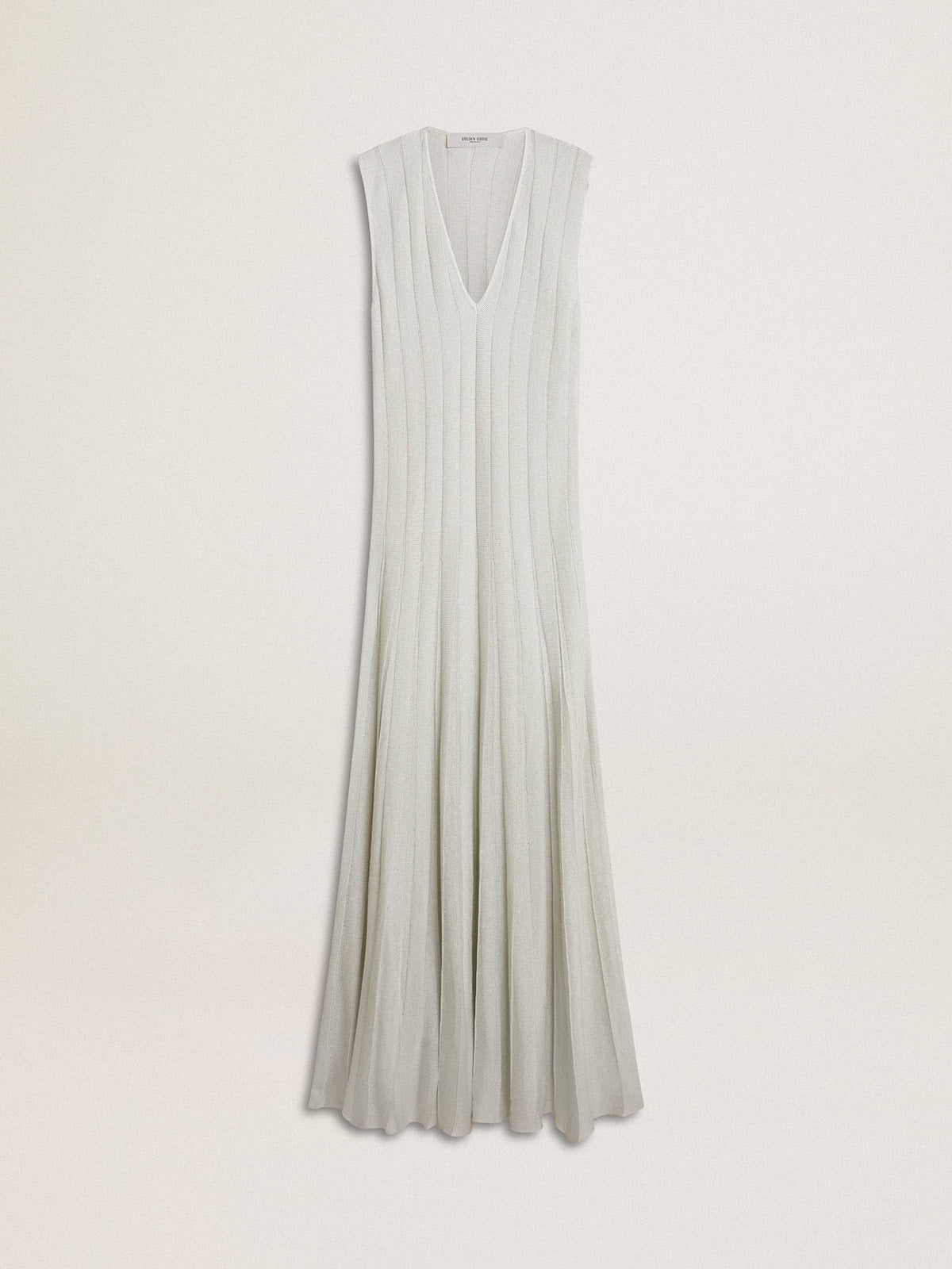 Women’s baby blue dress with vertical striped pattern - Golden Goose Women