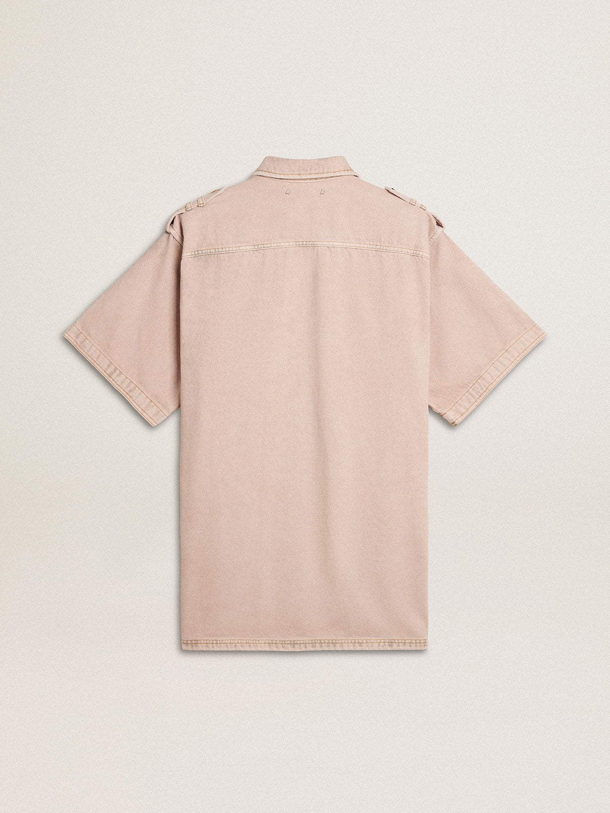 Women's oversized fit pink dyed denim shirt - Golden Goose Women