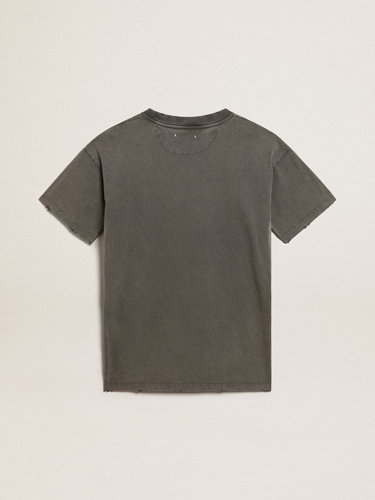Women's gray T-shirt dress with distressed treatment - Golden Goose Women