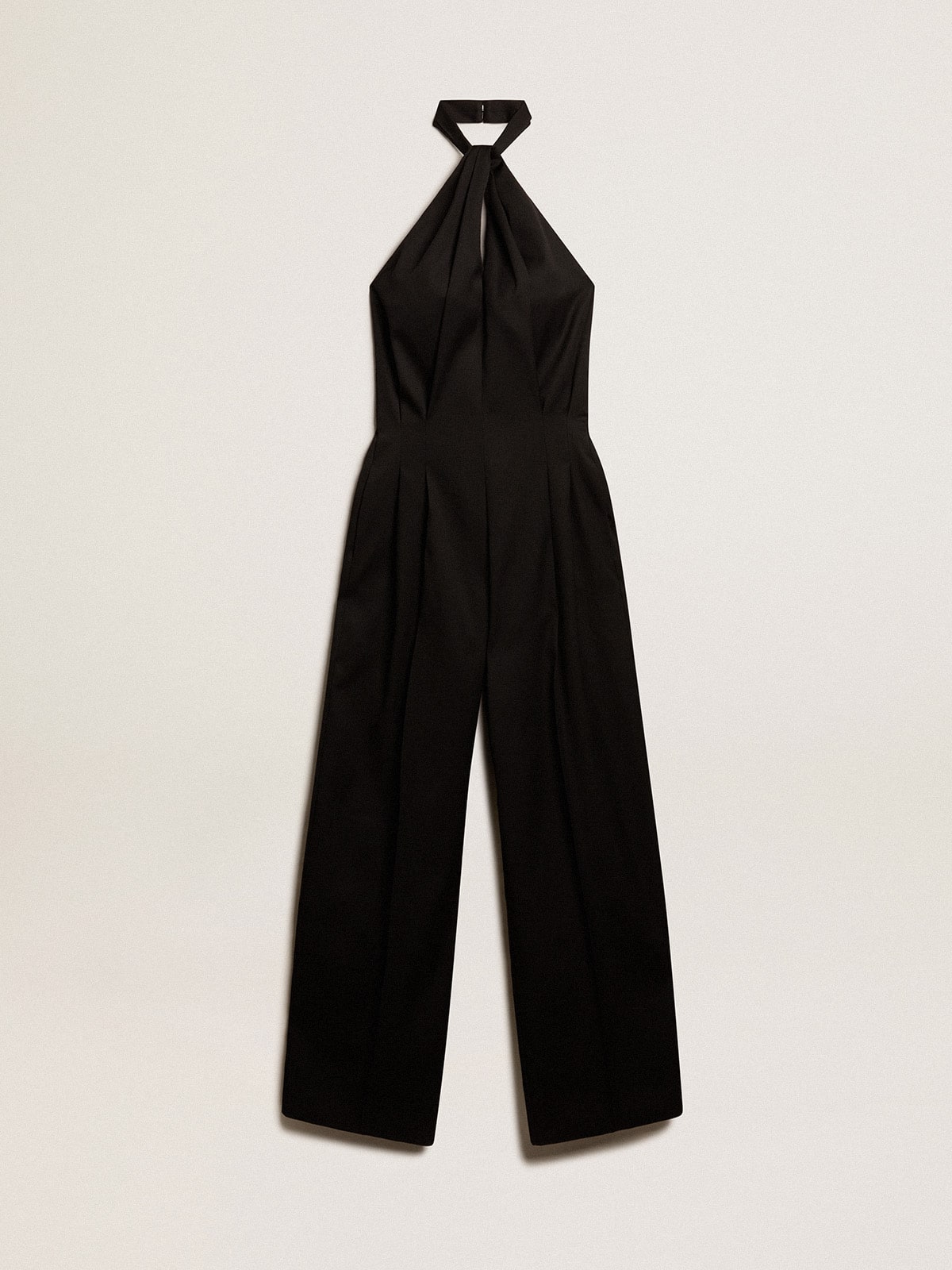 Black wool gabardine jumpsuit - Golden Goose Women