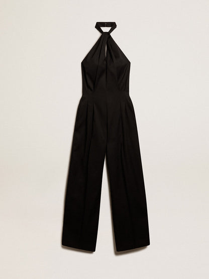 Black wool gabardine jumpsuit - Golden Goose Women
