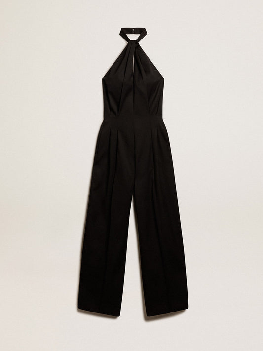 Black wool gabardine jumpsuit - Golden Goose Women