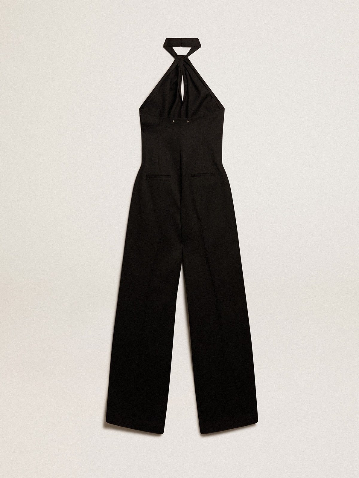 Black wool gabardine jumpsuit - Golden Goose Women