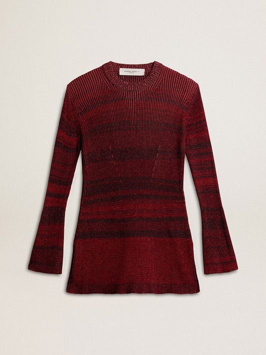 Irregular-striped cotton dress - Golden Goose Women