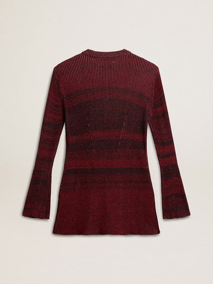 Irregular-striped cotton dress - Golden Goose Women