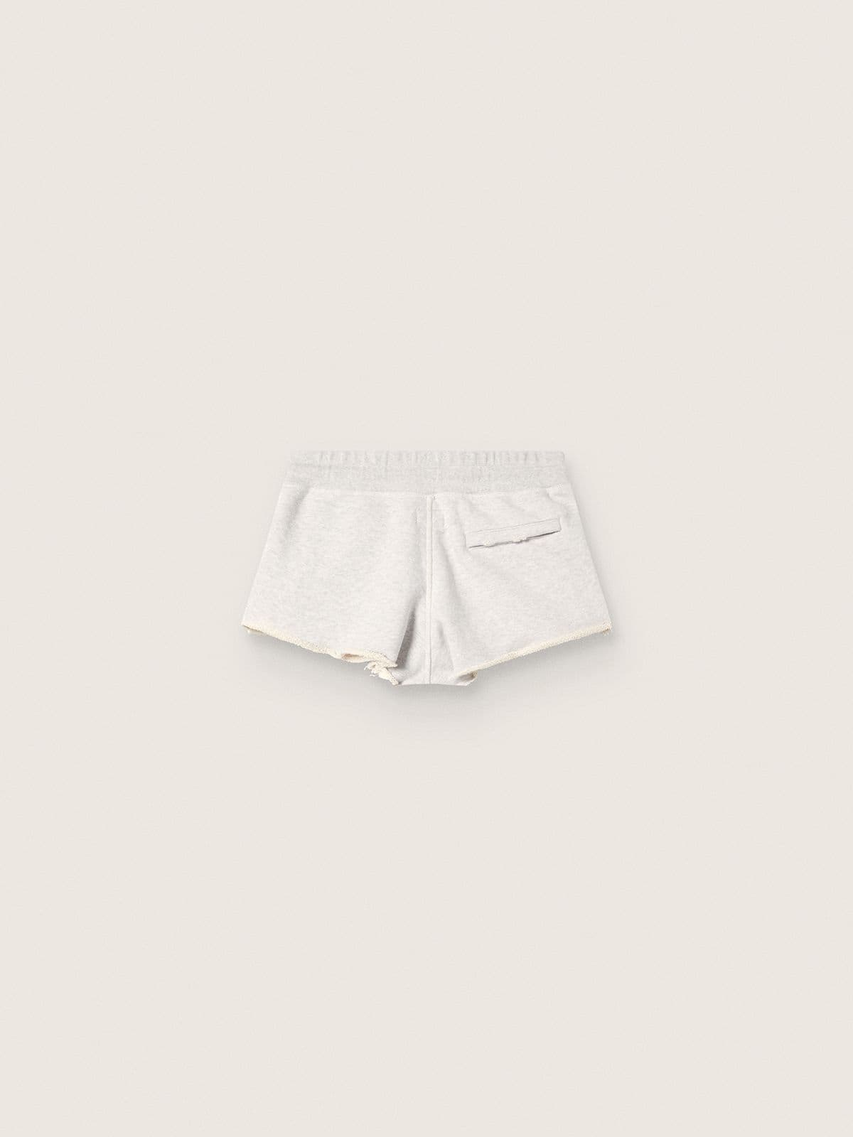 Star women’s shorts in gray melange fleece - Golden Goose Women