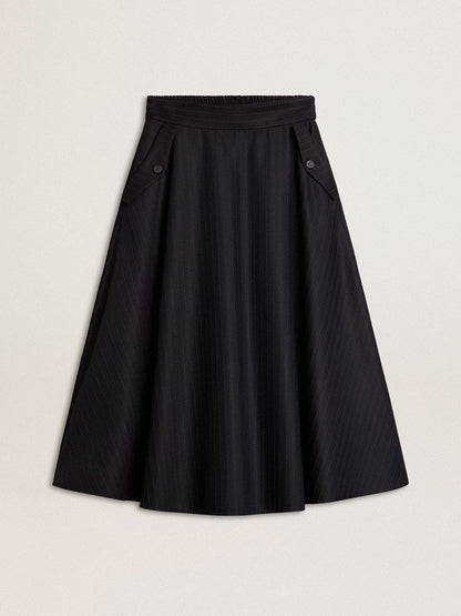 Women’s midnight blue wool skirt - Golden Goose Women