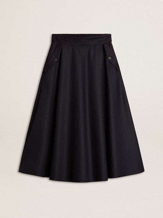 Women’s midnight blue wool skirt - Golden Goose Women