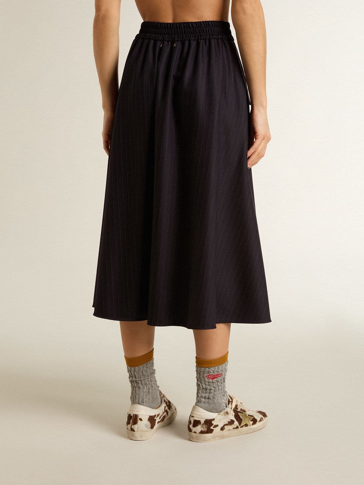 Women’s midnight blue wool skirt - Golden Goose Women