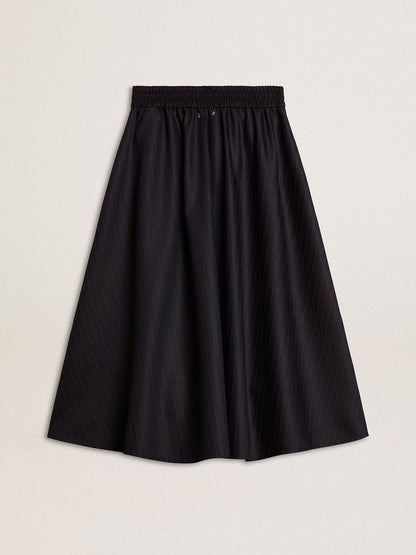 Women’s midnight blue wool skirt - Golden Goose Women