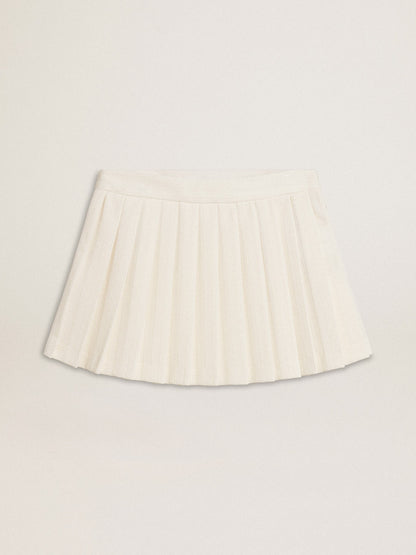 White pleated Star miniskirt - Golden Goose Women