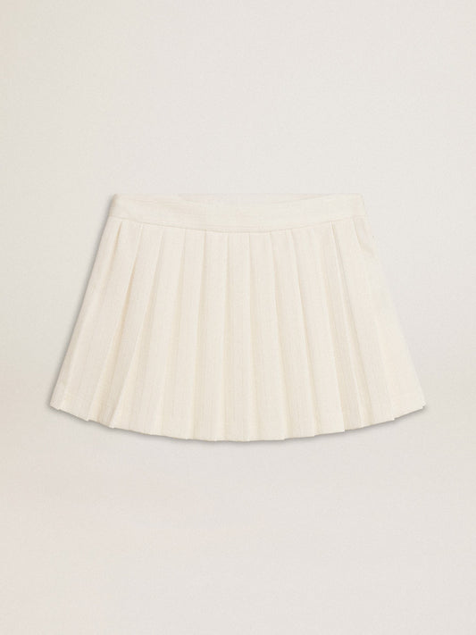 White pleated Star miniskirt - Golden Goose Women