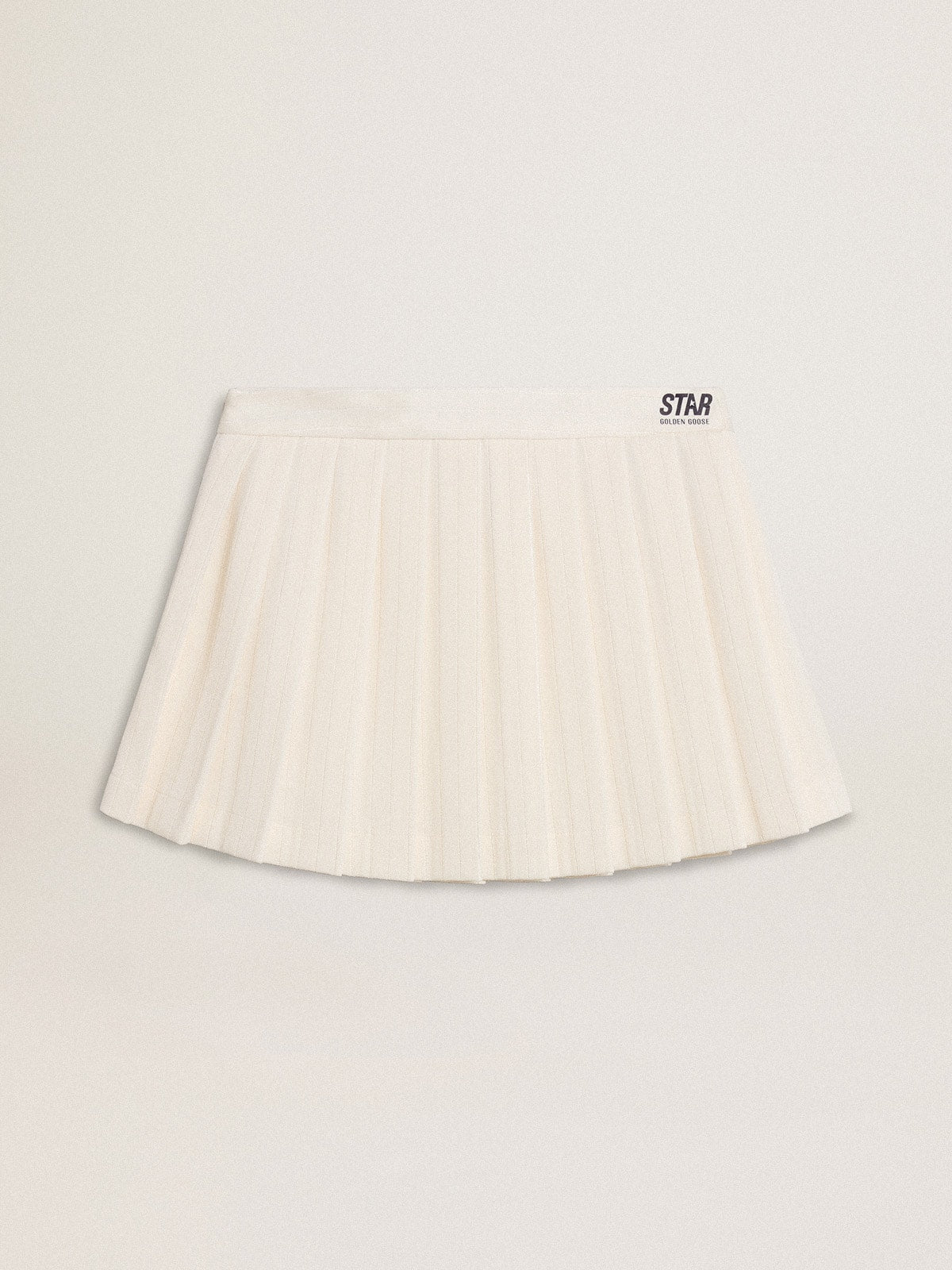 White pleated Star miniskirt - Golden Goose Women
