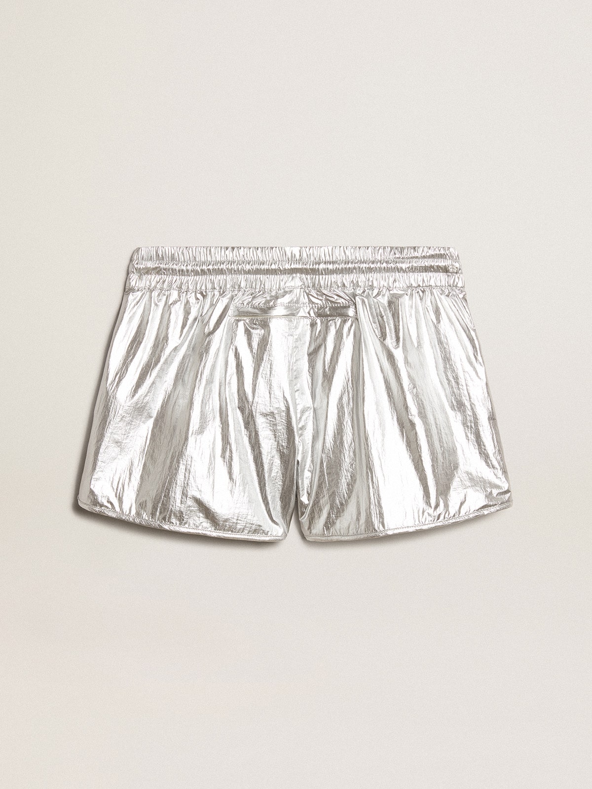 Women’s running shorts in silver fabric - Golden Goose Women