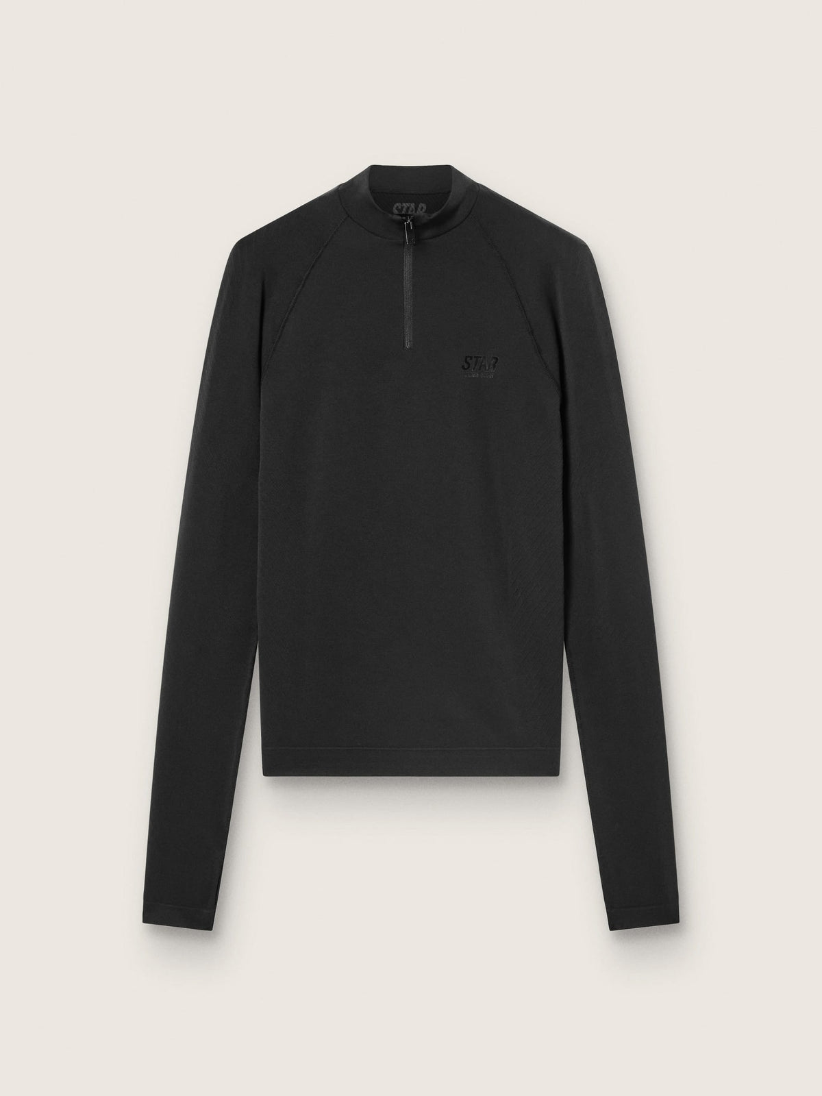 Women's black long-sleeve sports top with zip - Golden Goose Women