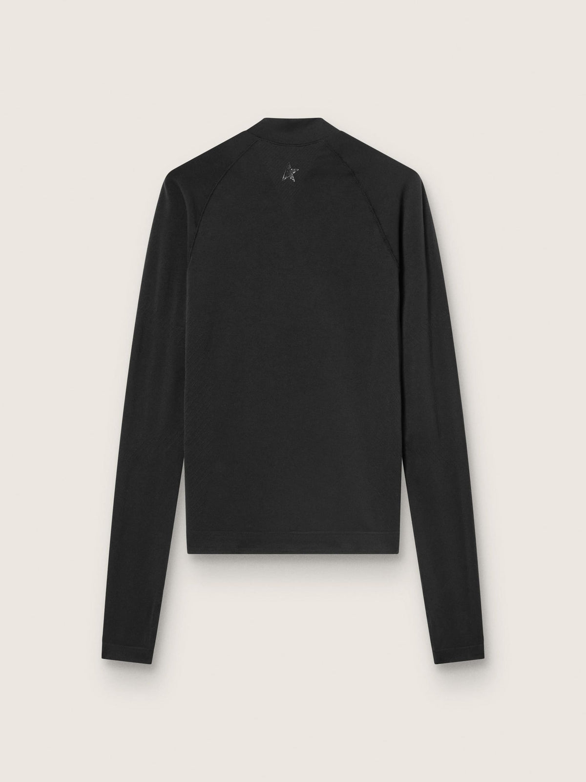 Women's black long-sleeve sports top with zip - Golden Goose Women