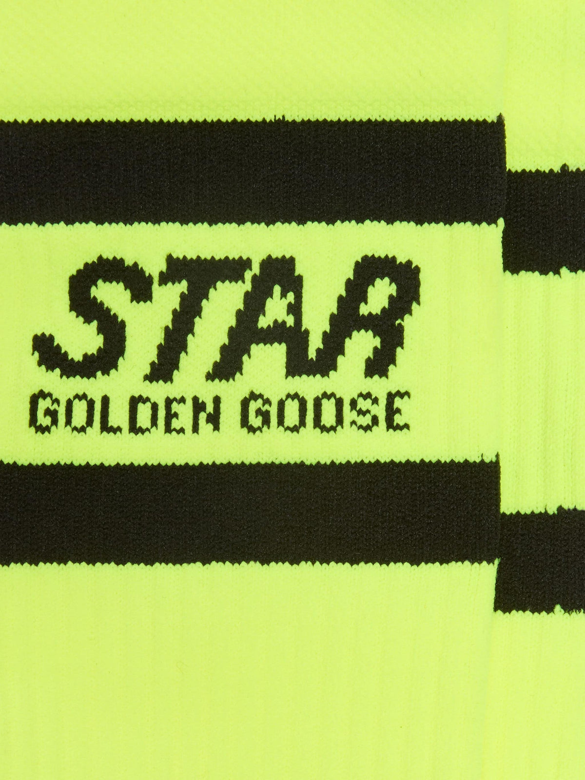 Neon yellow sports socks with black stripes - Golden Goose Women|Men