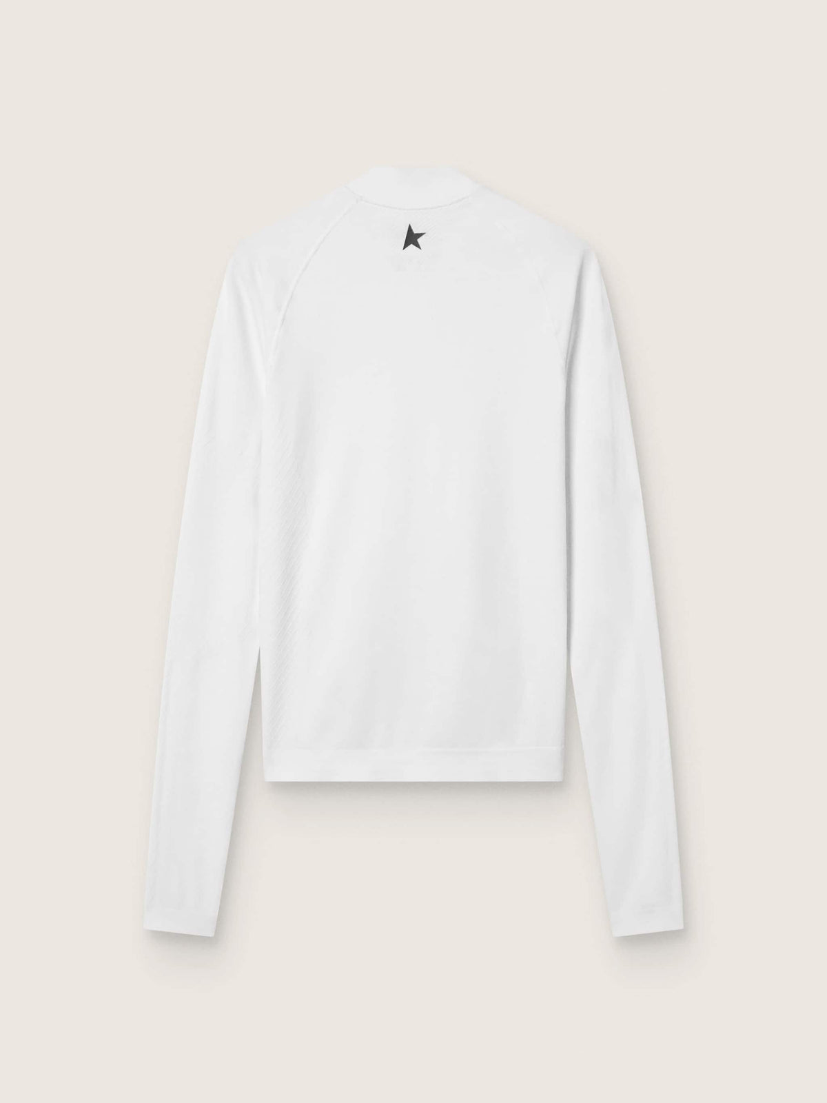 Women's white long-sleeve sports top with zip - Golden Goose Women