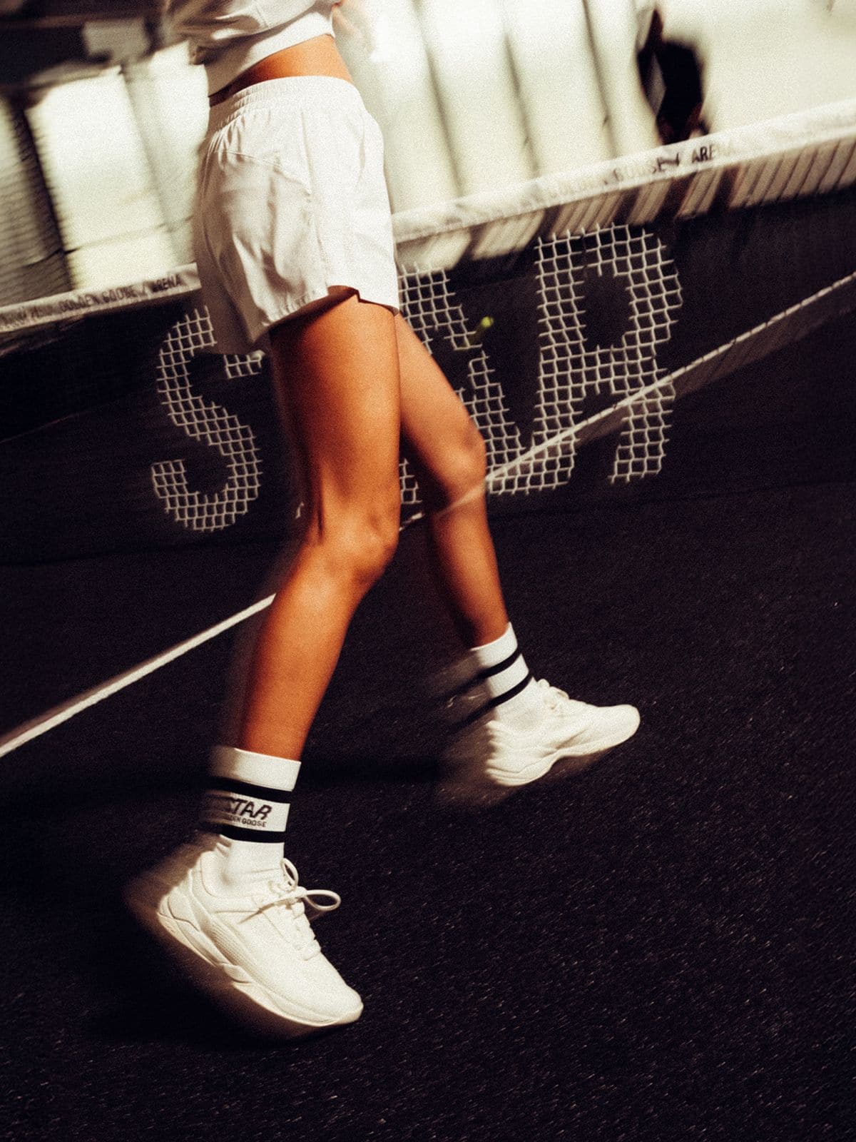 White sports socks with black stripes - Golden Goose Women|Men