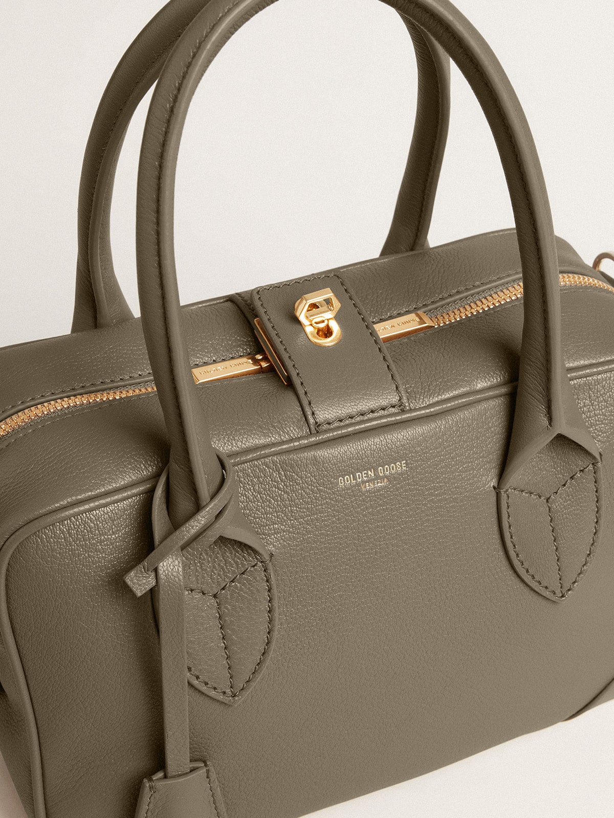 Vita Bag in sage-green leather with gold details - Golden Goose Women