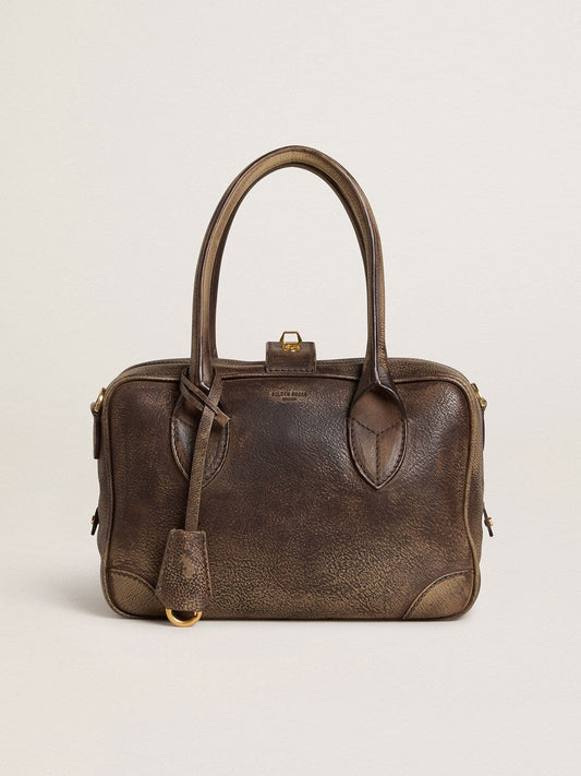 Vita Bag in brown vintage leather with gold details - Golden Goose Women