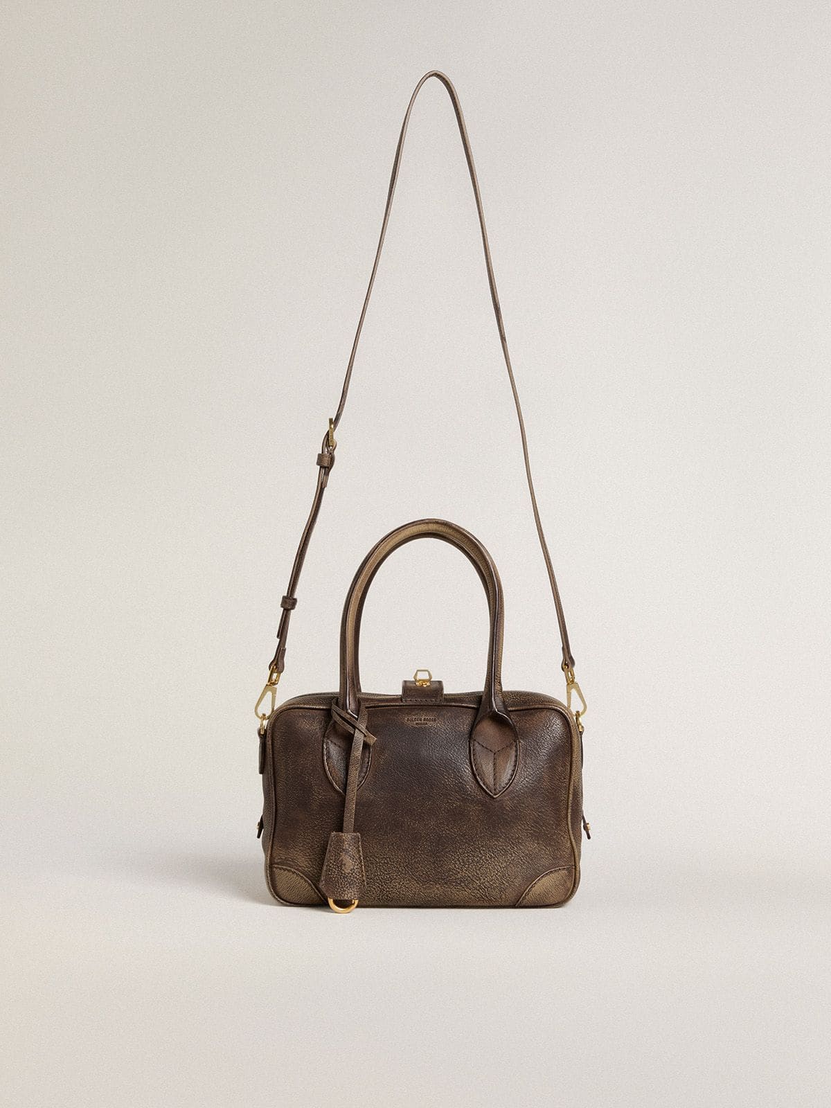 Vita Bag in brown vintage leather with gold details - Golden Goose Women