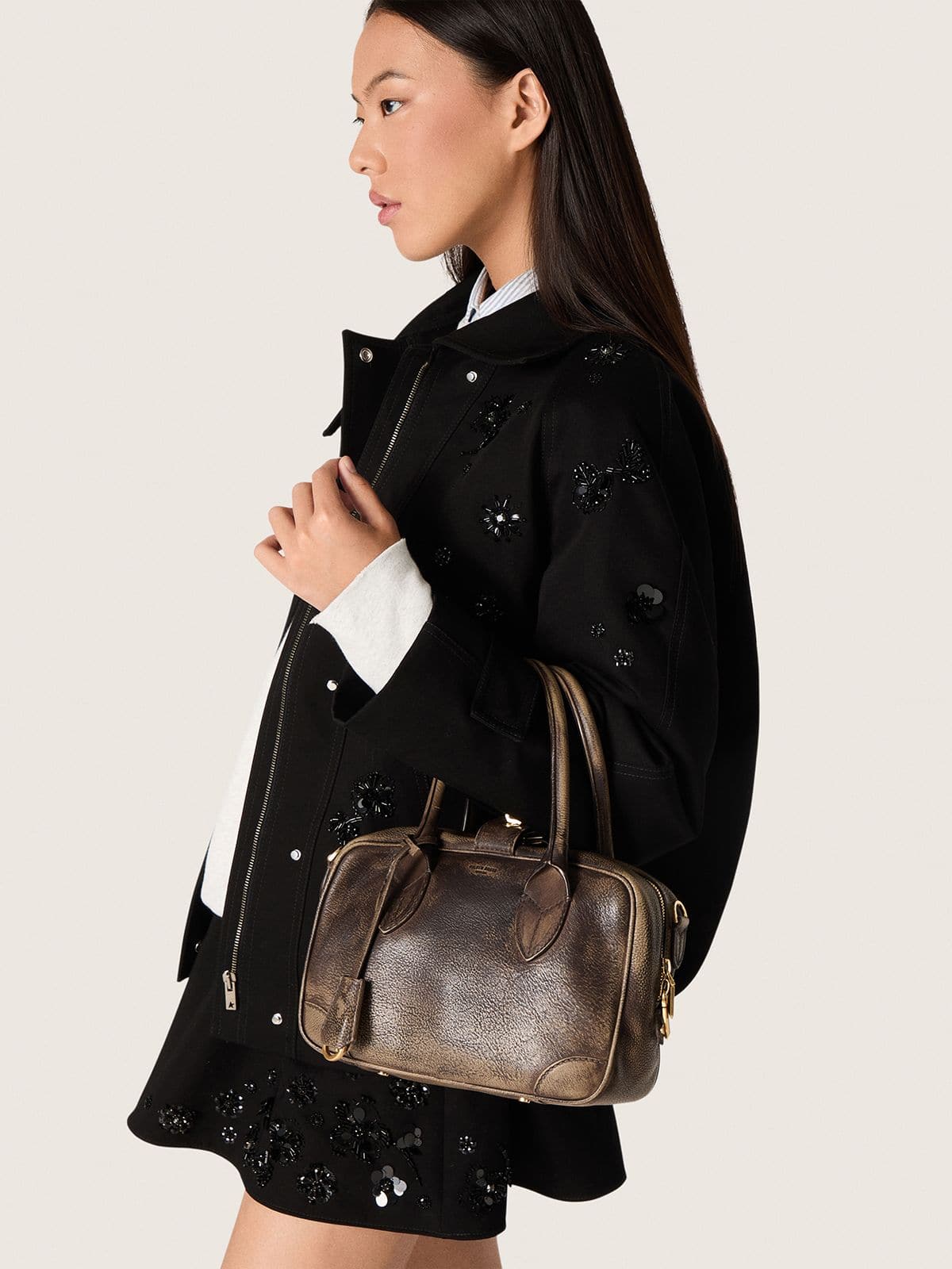 Vita Bag in brown vintage leather with gold details - Golden Goose Women