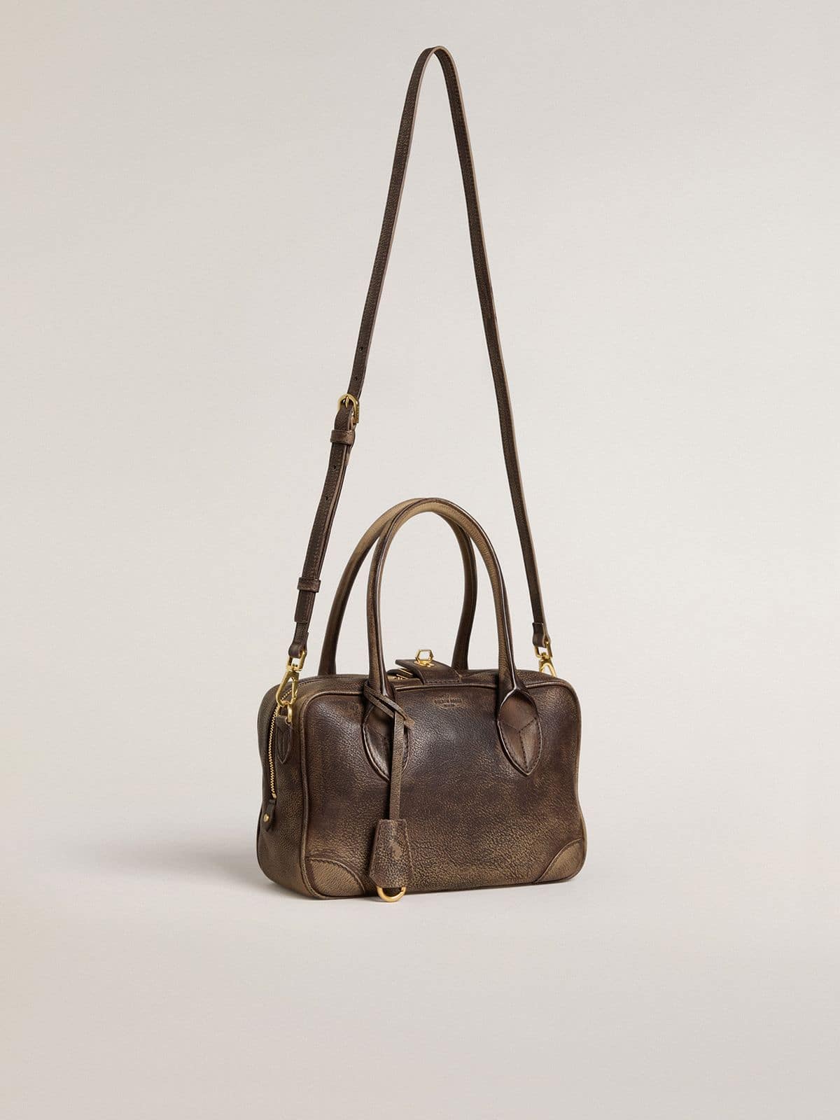 Vita Bag in brown vintage leather with gold details - Golden Goose Women