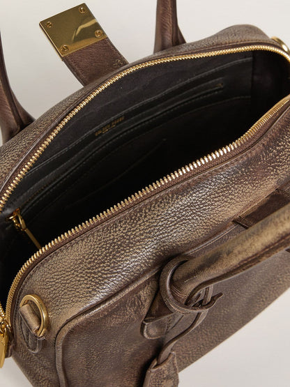 Vita Bag in brown vintage leather with gold details - Golden Goose Women