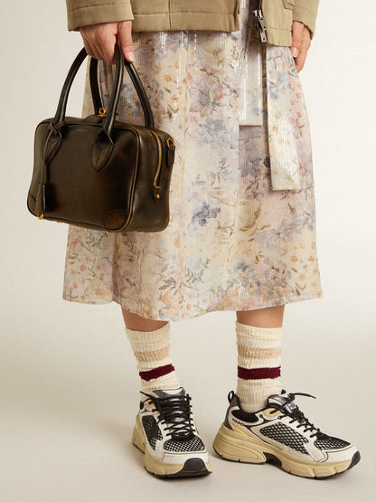 Vita Bag in black distressed leather with gold details - Golden Goose Women