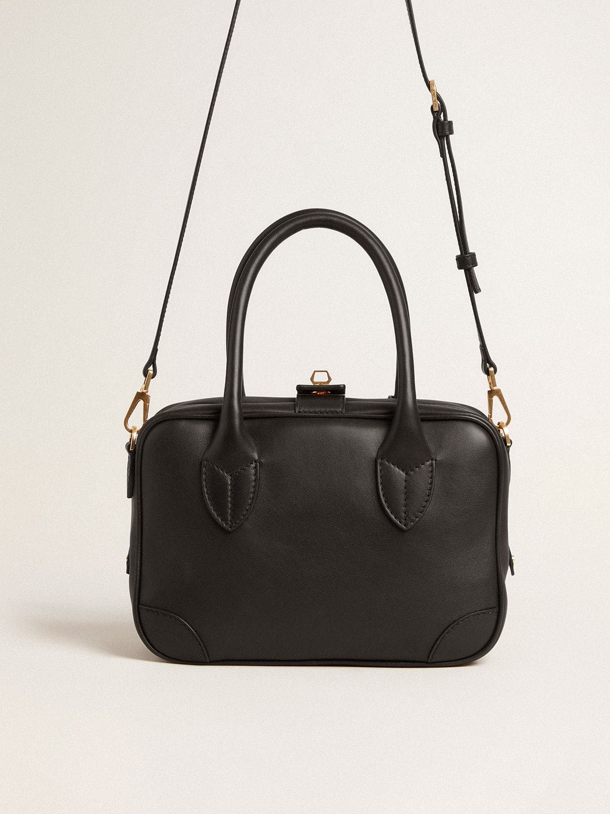 Vita Bag in smooth black leather with gold details - Golden Goose Women