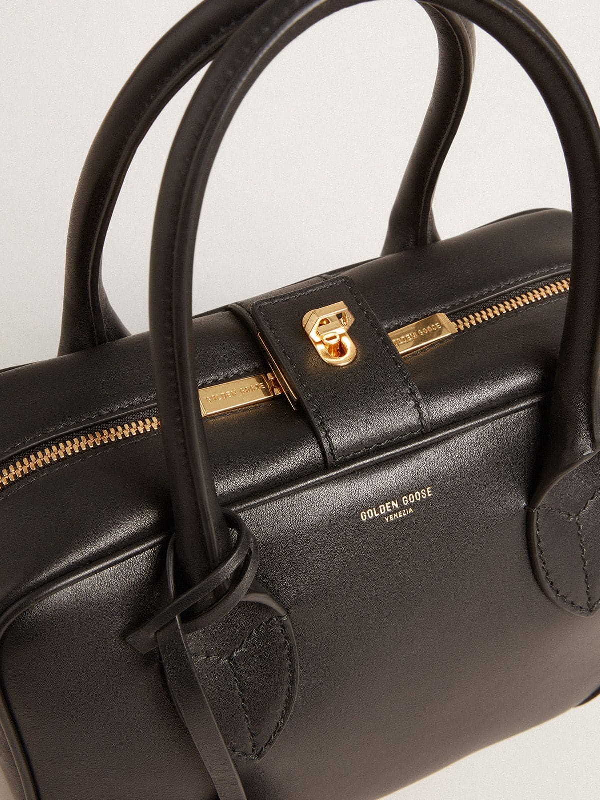 Vita Bag in smooth black leather with gold details - Golden Goose Women