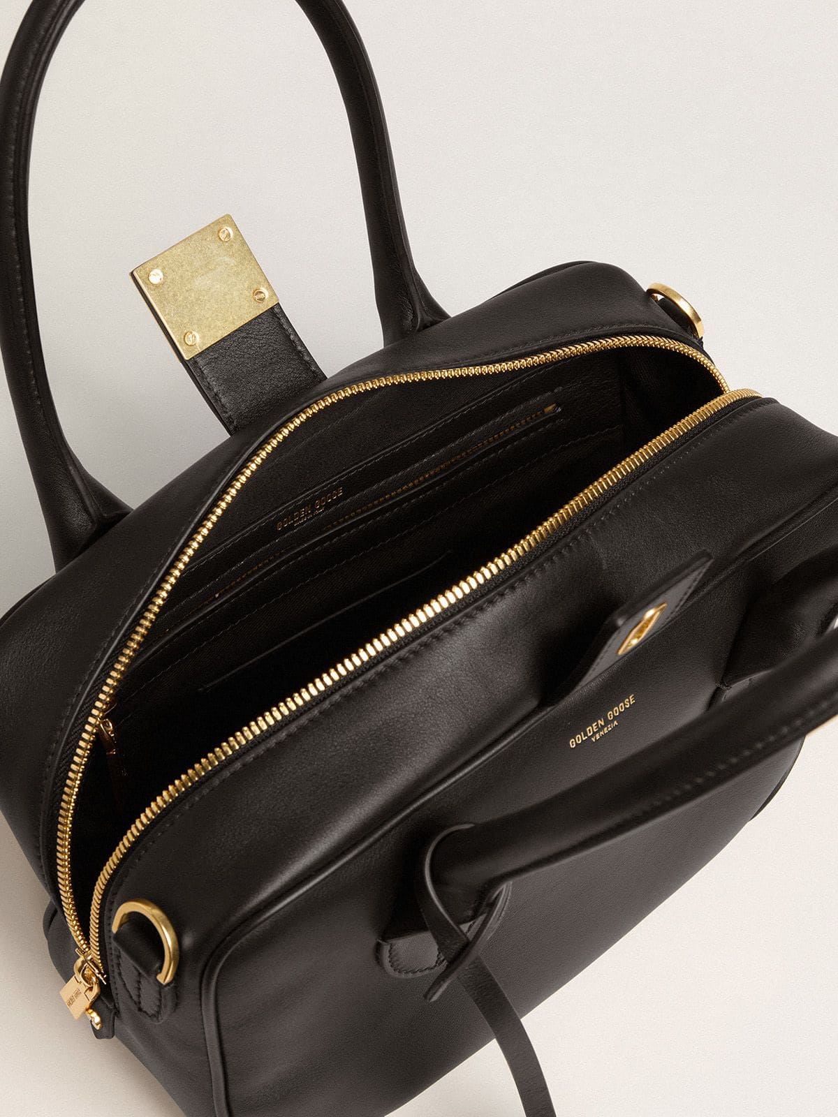 Vita Bag in smooth black leather with gold details - Golden Goose Women