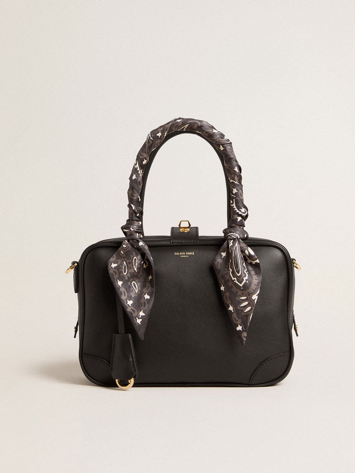 Vita Bag in smooth black leather with gold details - Golden Goose Women