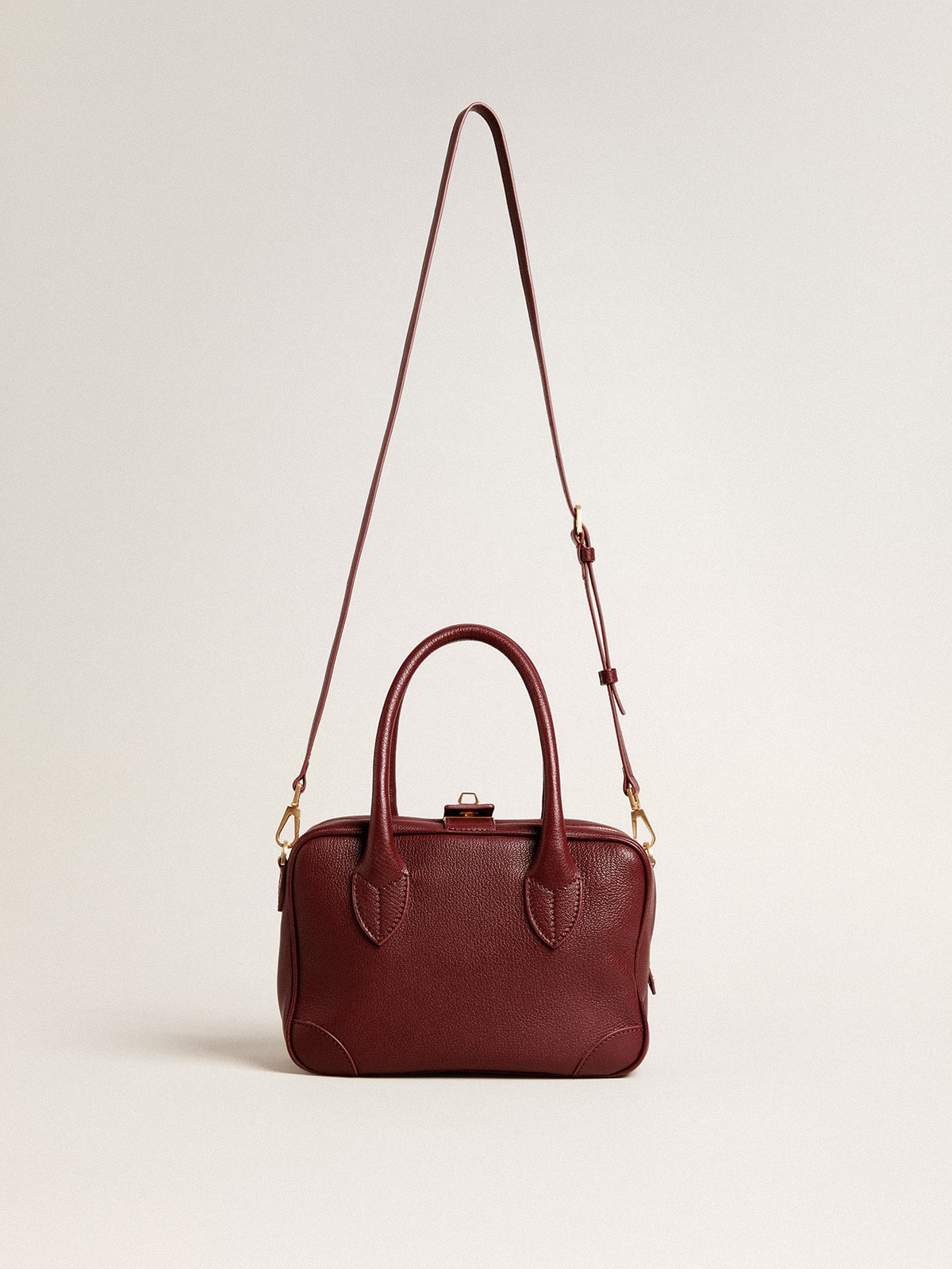Vita Bag in burgundy leather with gold details - Golden Goose Women