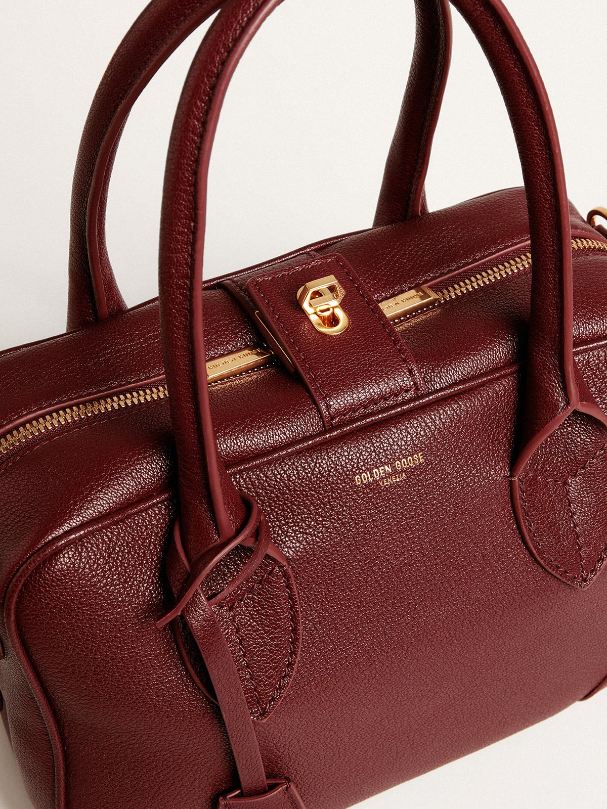 Vita Bag in burgundy leather with gold details - Golden Goose Women