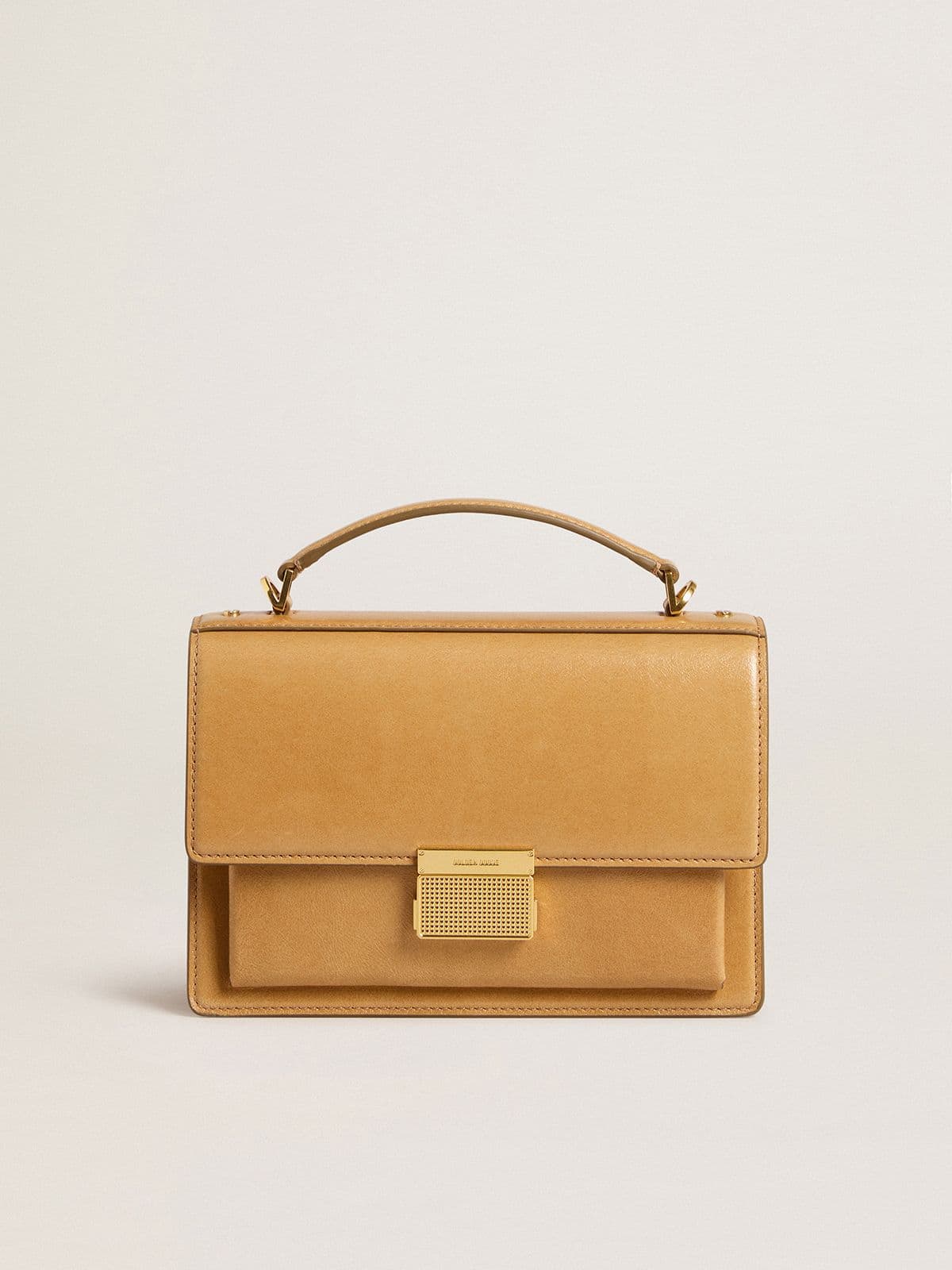 Venezia Bag in ochre yellow embossed leather with gold details - Golden Goose Women