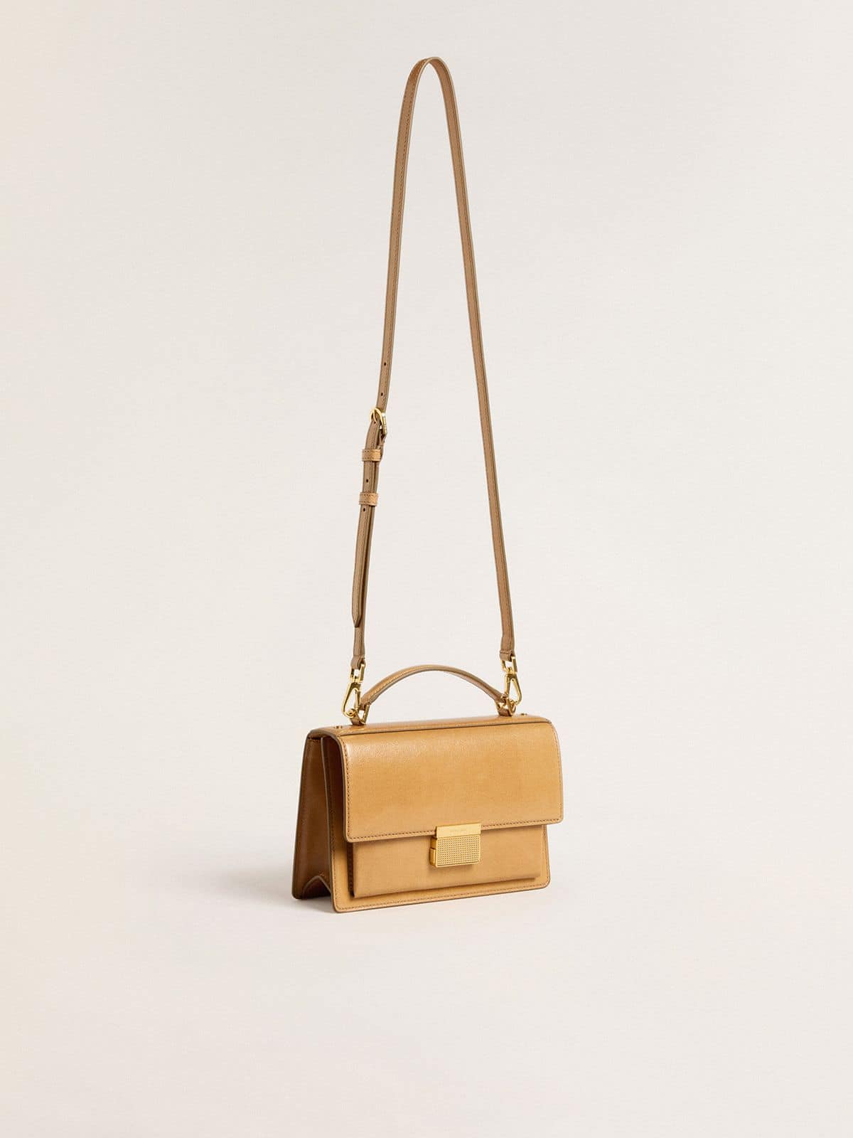 Venezia Bag in ochre yellow embossed leather with gold details - Golden Goose Women