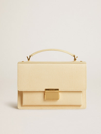 Venezia Bag in beige python-print leather with gold details - Golden Goose Women